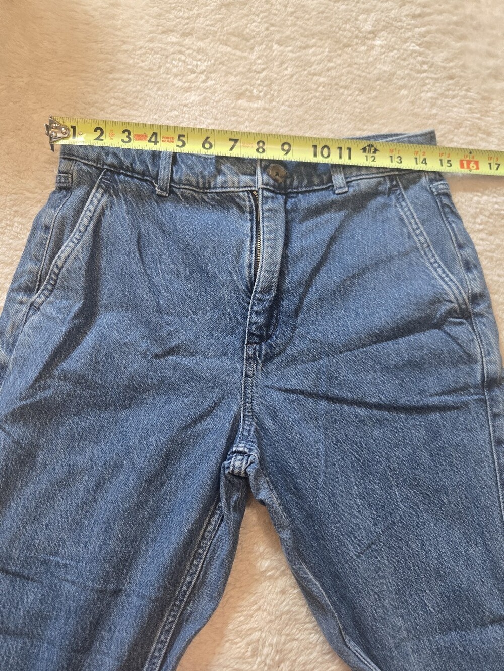 J. Crew Style CG429 Drapy Wide-Leg Raw Hem Casual Coastal Trouser Jeans, 27" - Picture 3 of 6
